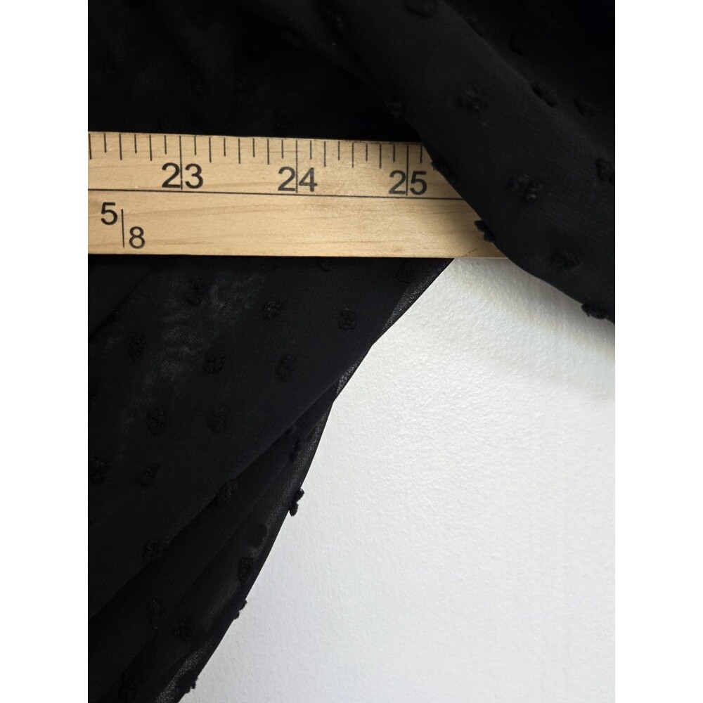 VTG Haute Curve Blouse Womens 2XL Babydoll Black Goth Sheer Whimsigoth Witchy - Picture 7 of 8